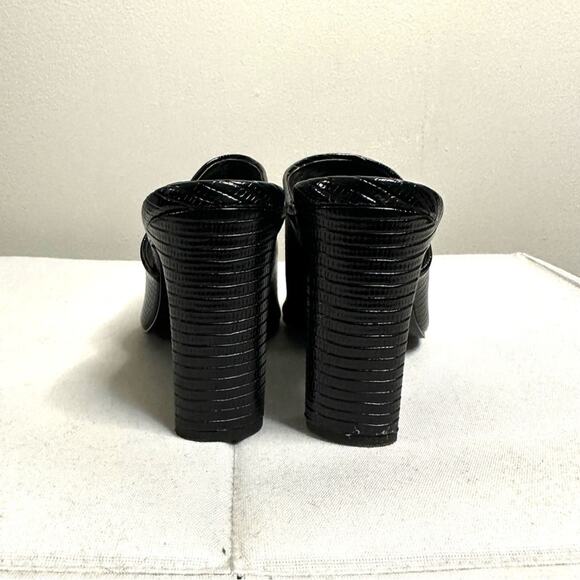 CHARLES BY CHARLES DAVID FAUX LEATHER HEELED MULE OPEN TOE SANDAL BLACK WOMEN 7 - Picture 5 of 10